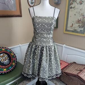 Vintage 1990s/Y2K Aspeed USA Lace Tulle Mini Dress